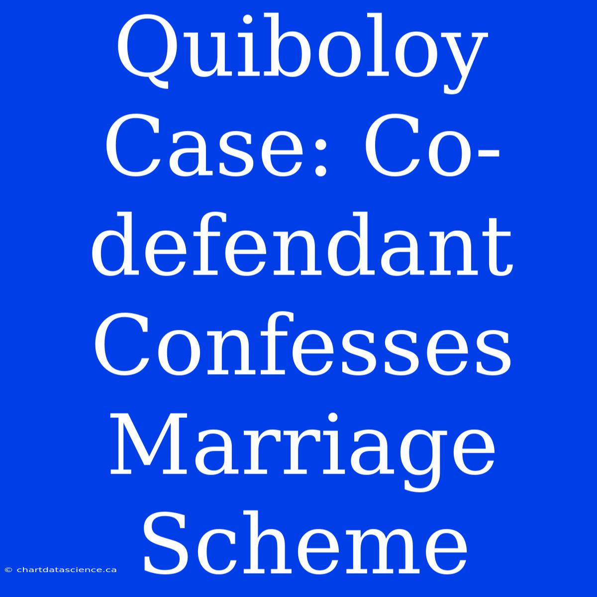 Quiboloy Case: Co-defendant Confesses Marriage Scheme