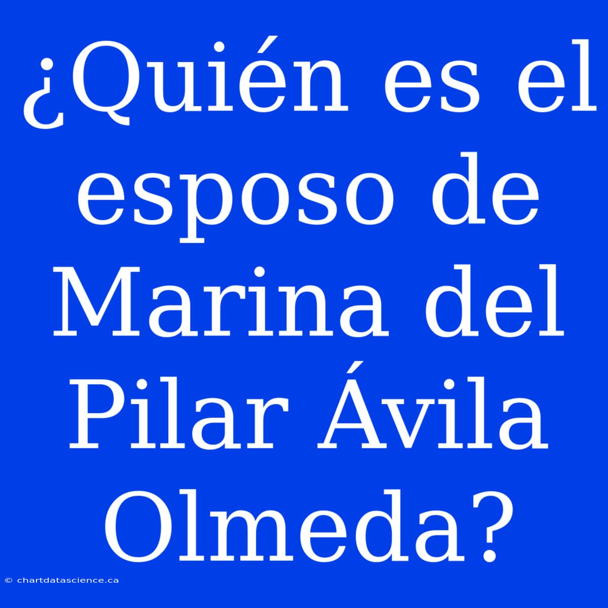 ¿Quién Es El Esposo De Marina Del Pilar Ávila Olmeda?