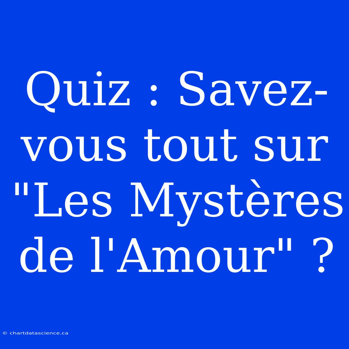 Quiz : Savez-vous Tout Sur 