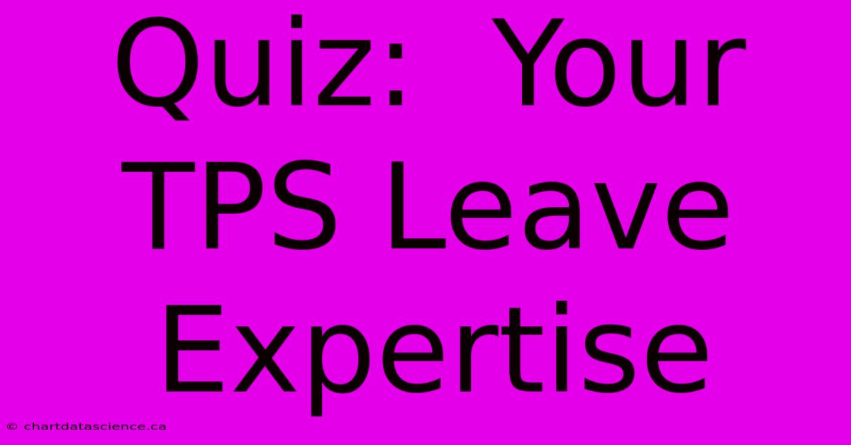 Quiz:  Your TPS Leave Expertise