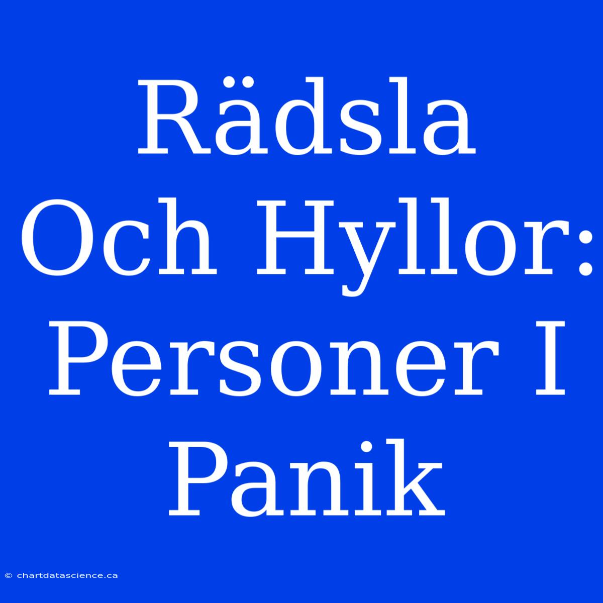 Rädsla Och Hyllor: Personer I Panik