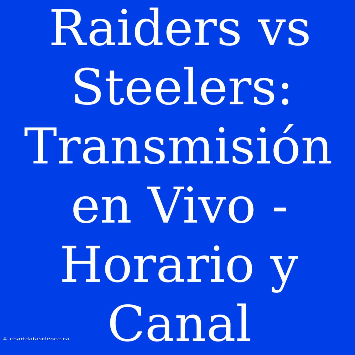 Raiders Vs Steelers: Transmisión En Vivo - Horario Y Canal