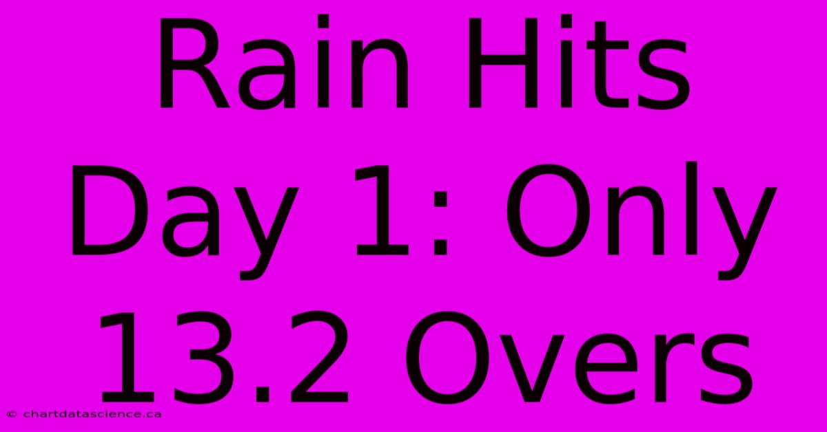 Rain Hits Day 1: Only 13.2 Overs