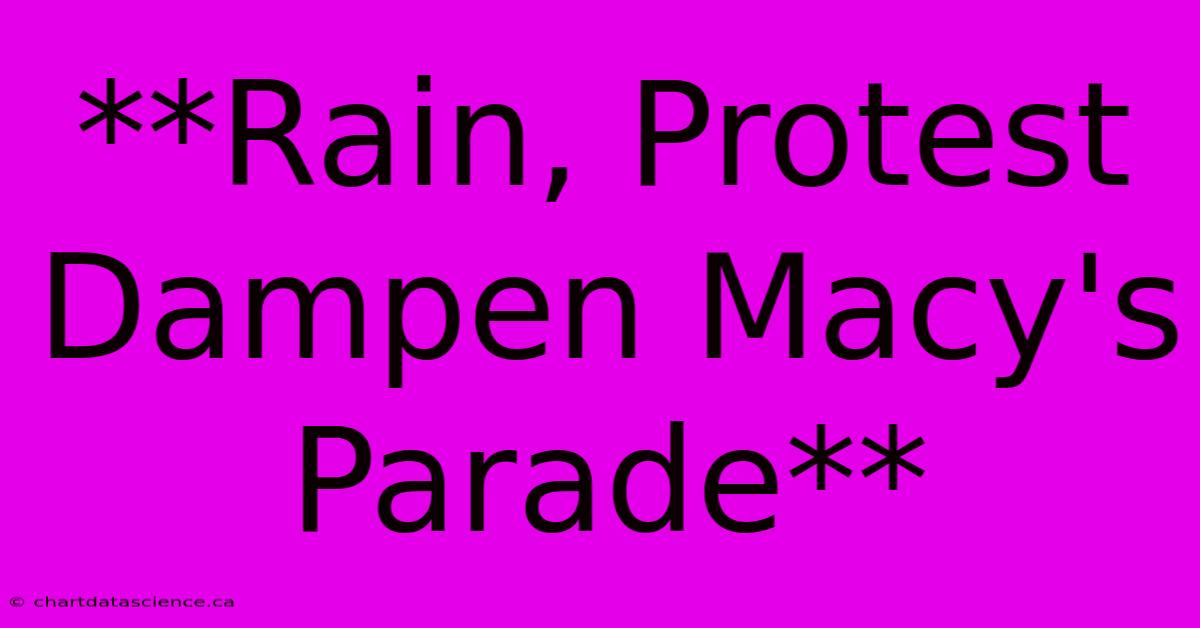 **Rain, Protest Dampen Macy's Parade**