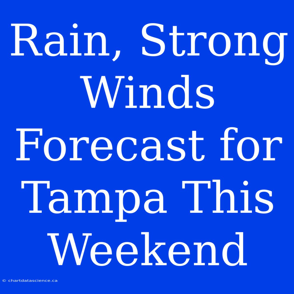 Rain, Strong Winds Forecast For Tampa This Weekend