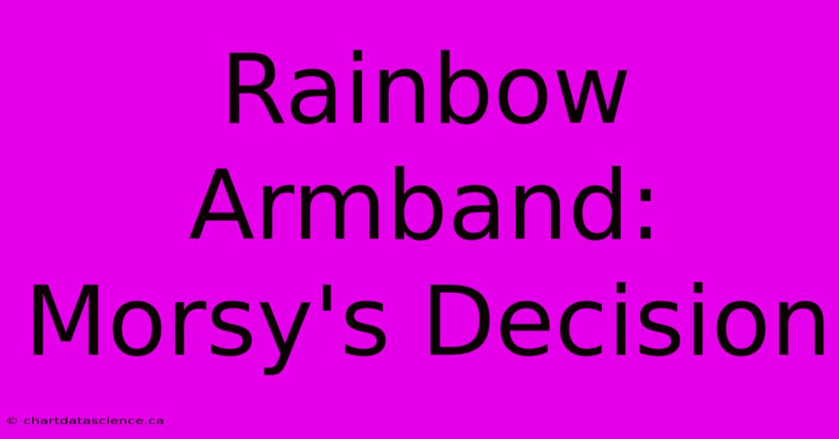 Rainbow Armband: Morsy's Decision