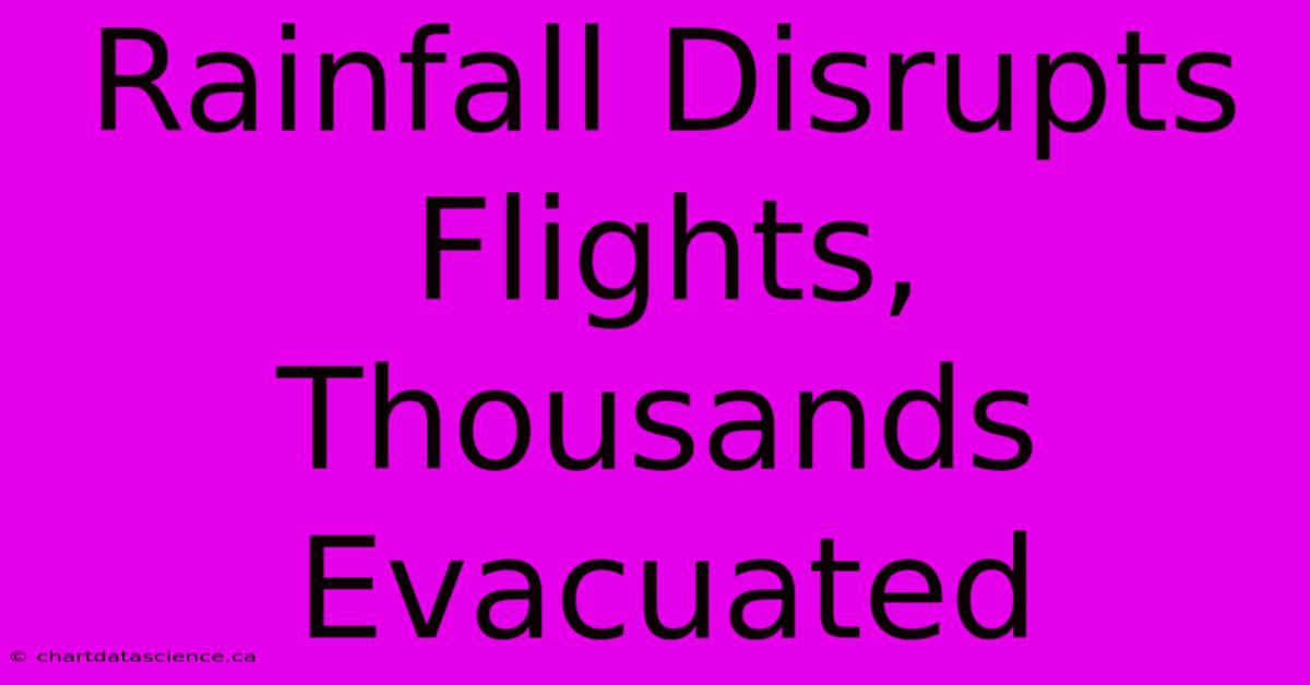 Rainfall Disrupts Flights, Thousands Evacuated