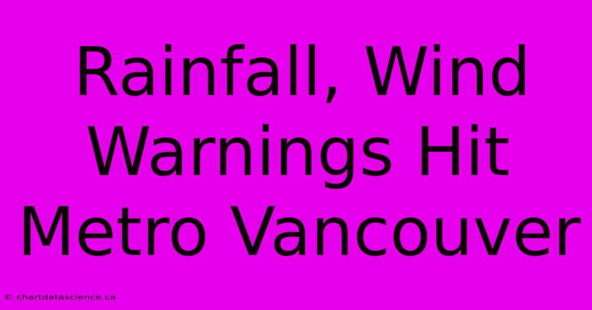 Rainfall, Wind Warnings Hit Metro Vancouver