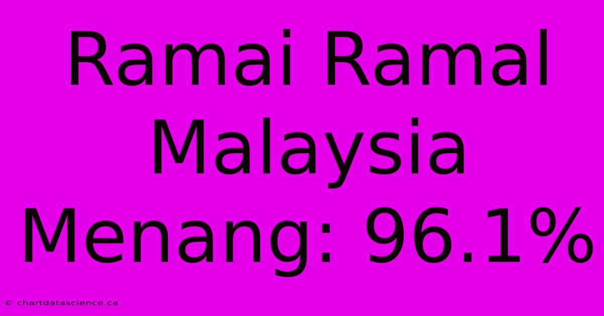 Ramai Ramal Malaysia Menang: 96.1%