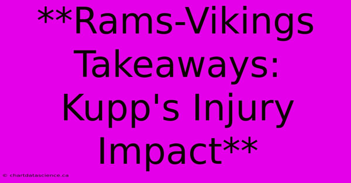 **Rams-Vikings Takeaways: Kupp's Injury Impact**