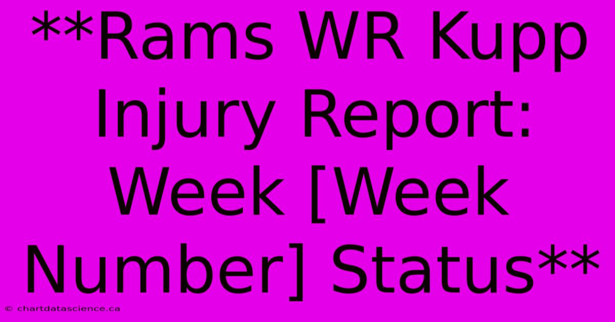 **Rams WR Kupp Injury Report: Week [Week Number] Status** 