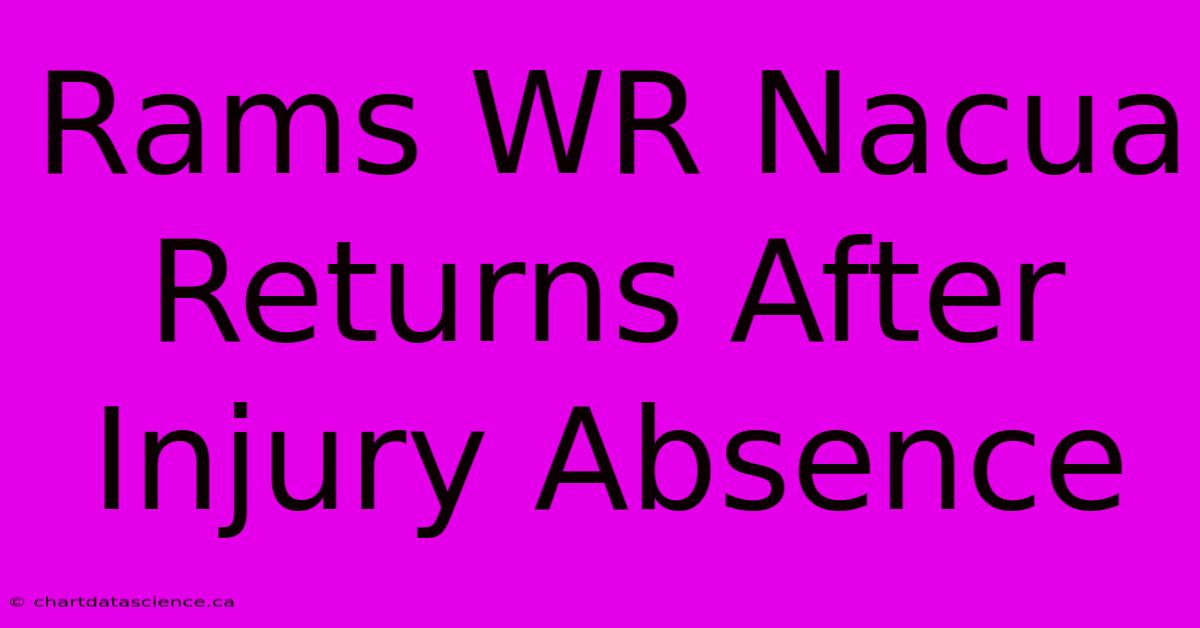 Rams WR Nacua Returns After Injury Absence