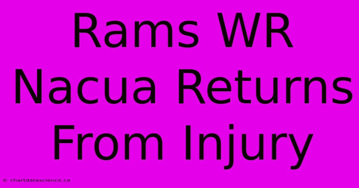 Rams WR Nacua Returns From Injury 