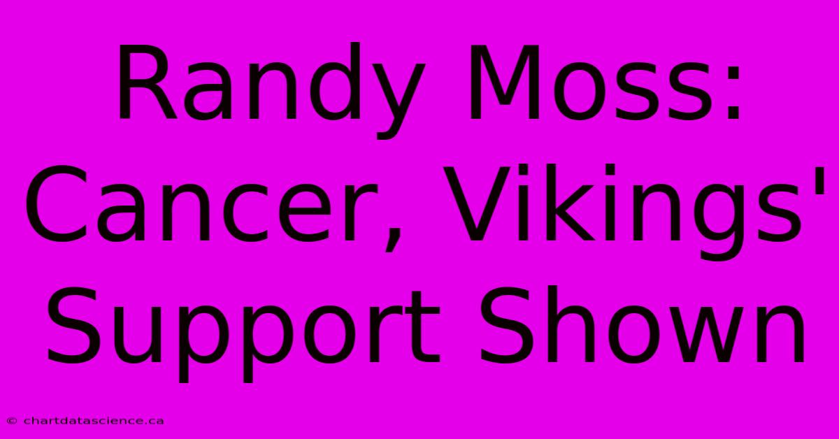 Randy Moss: Cancer, Vikings' Support Shown