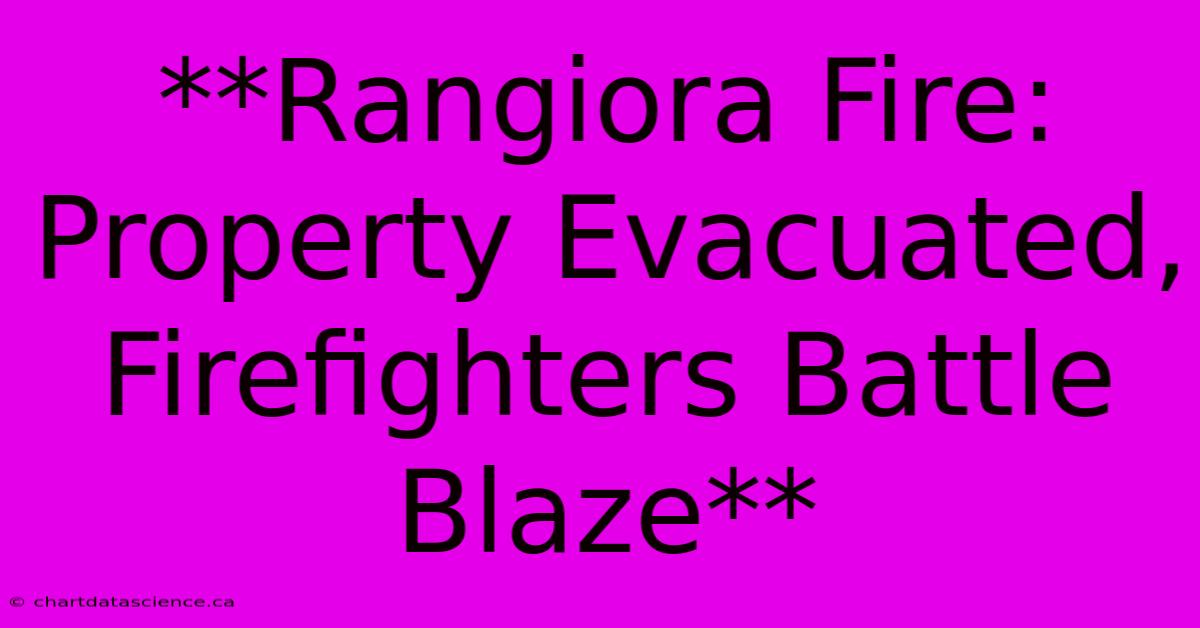 **Rangiora Fire: Property Evacuated, Firefighters Battle Blaze**