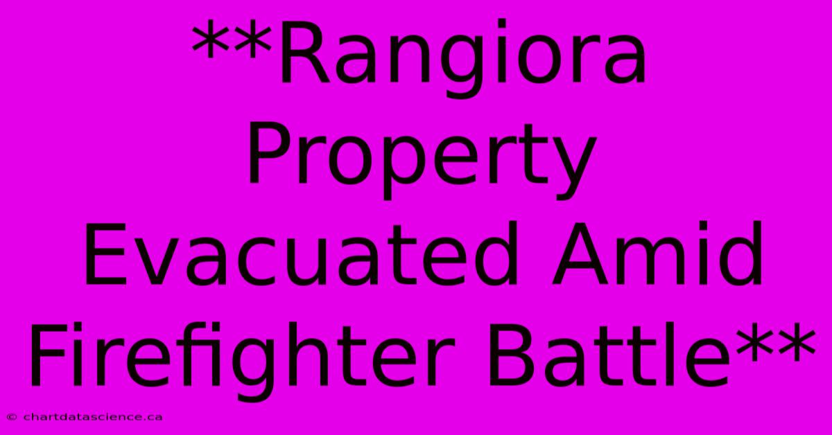 **Rangiora Property Evacuated Amid Firefighter Battle**