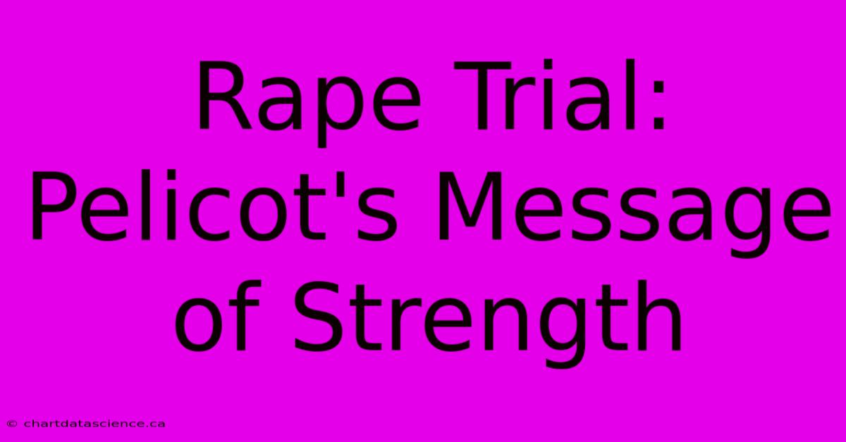 Rape Trial: Pelicot's Message Of Strength 