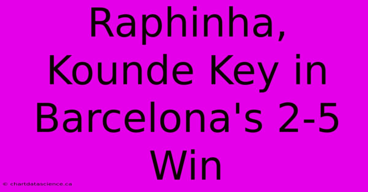 Raphinha, Kounde Key In Barcelona's 2-5 Win