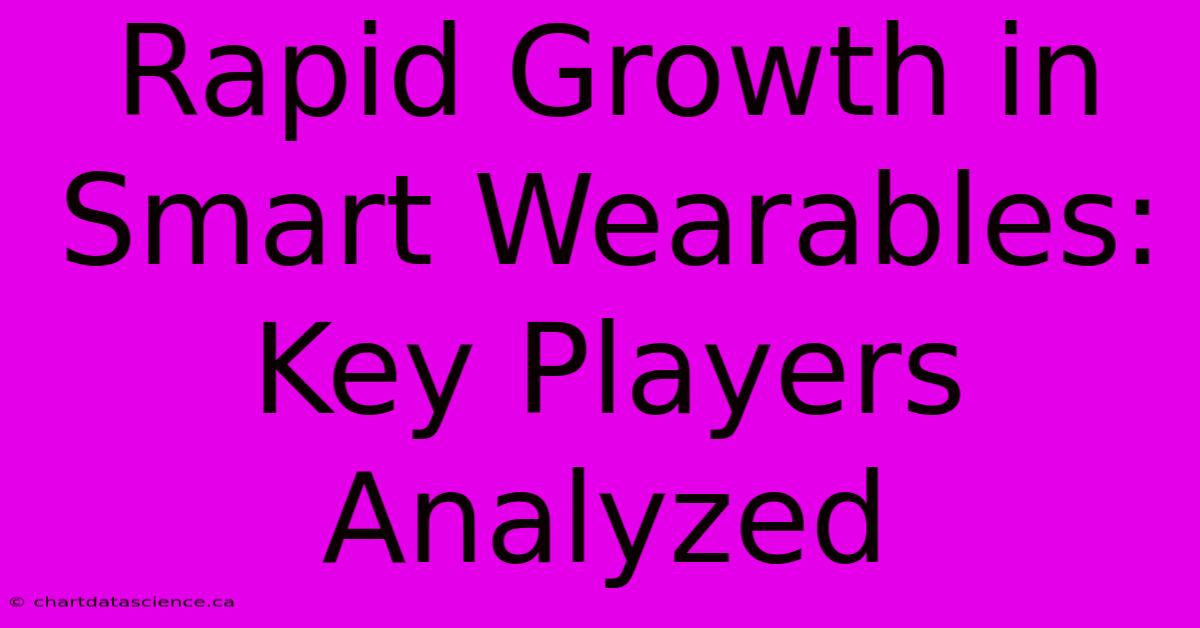 Rapid Growth In Smart Wearables: Key Players Analyzed