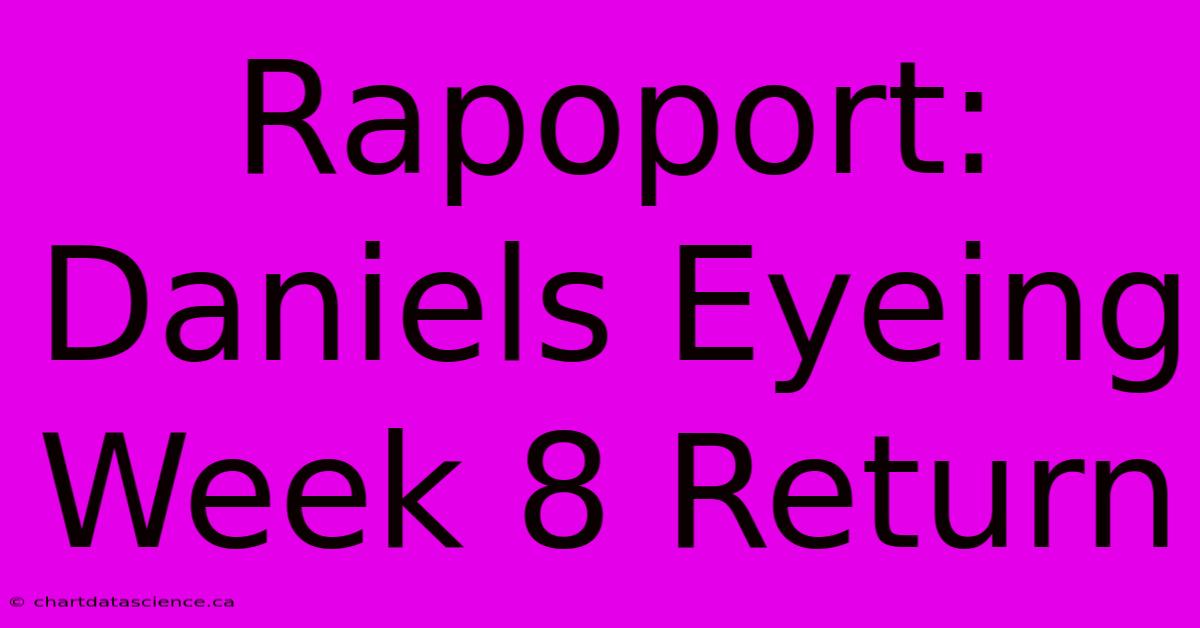 Rapoport: Daniels Eyeing Week 8 Return