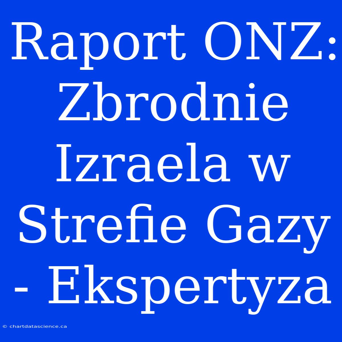 Raport ONZ: Zbrodnie Izraela W Strefie Gazy - Ekspertyza