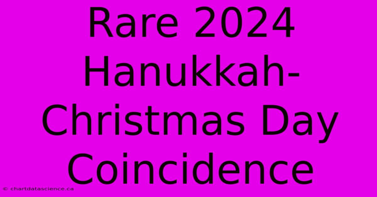 Rare 2024 Hanukkah-Christmas Day Coincidence