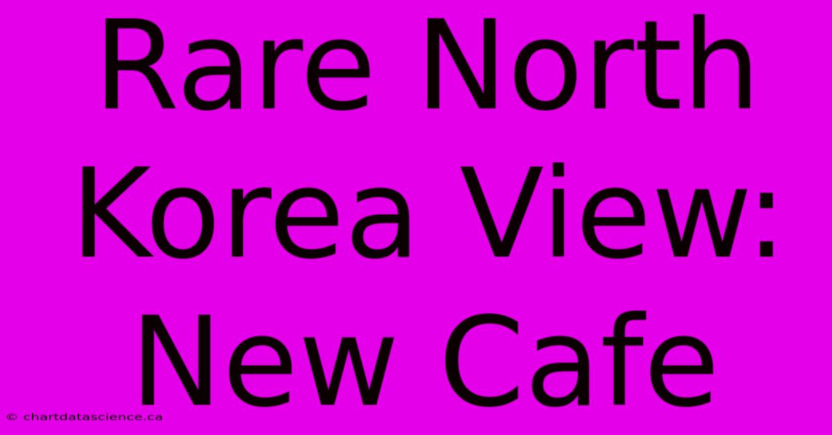 Rare North Korea View: New Cafe