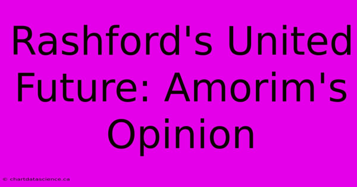 Rashford's United Future: Amorim's Opinion