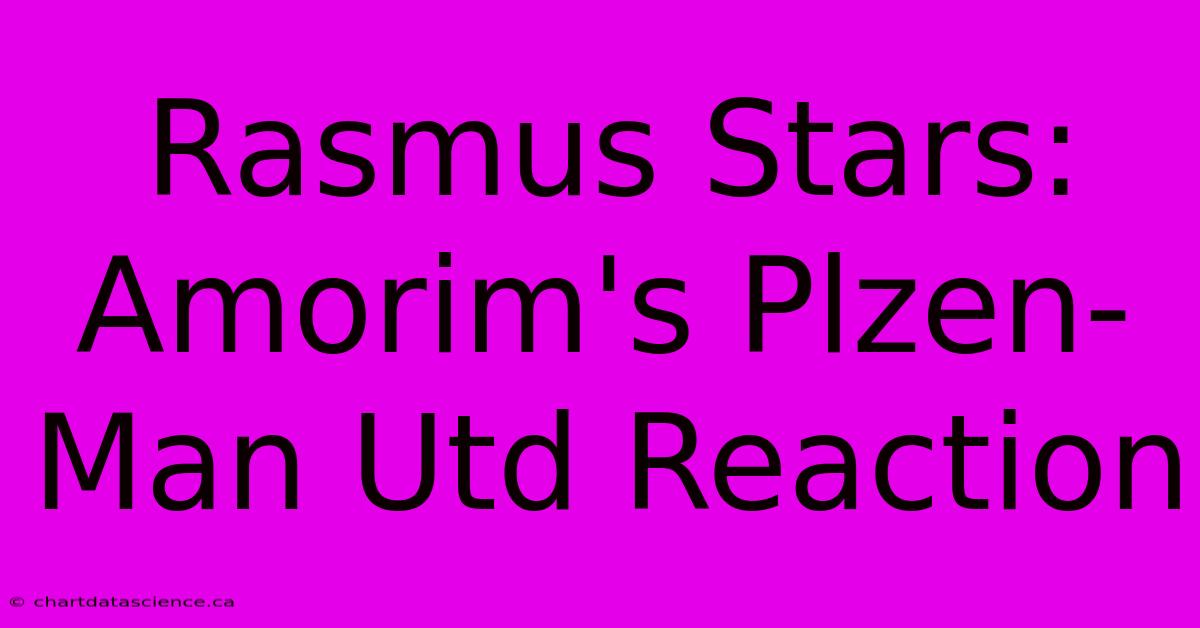 Rasmus Stars: Amorim's Plzen-Man Utd Reaction