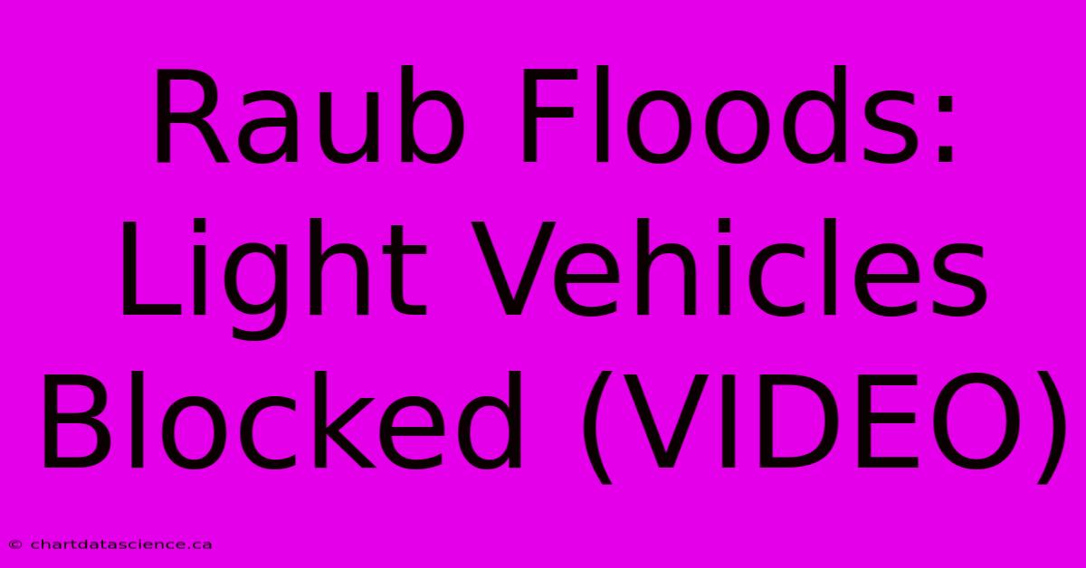 Raub Floods: Light Vehicles Blocked (VIDEO)