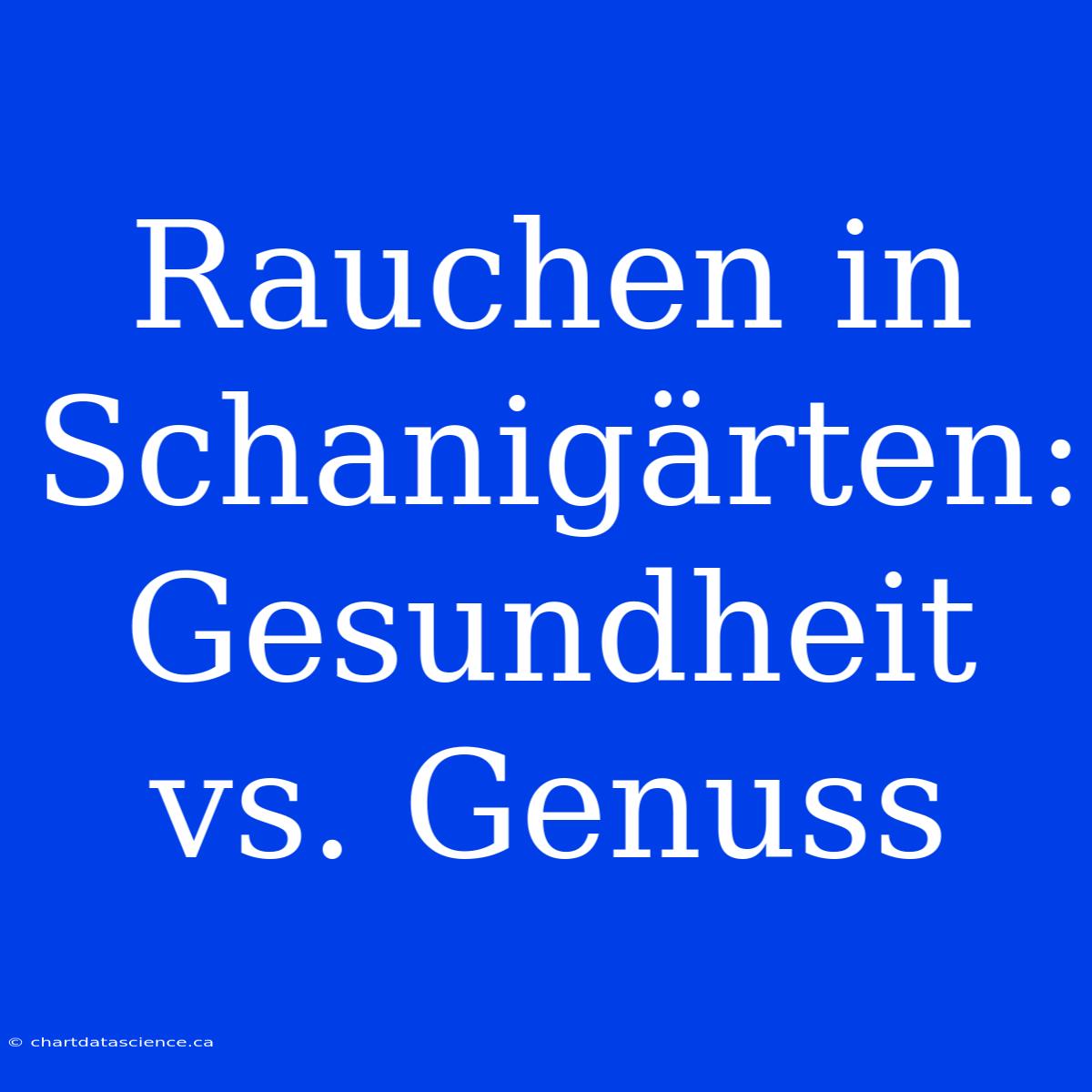 Rauchen In Schanigärten: Gesundheit Vs. Genuss