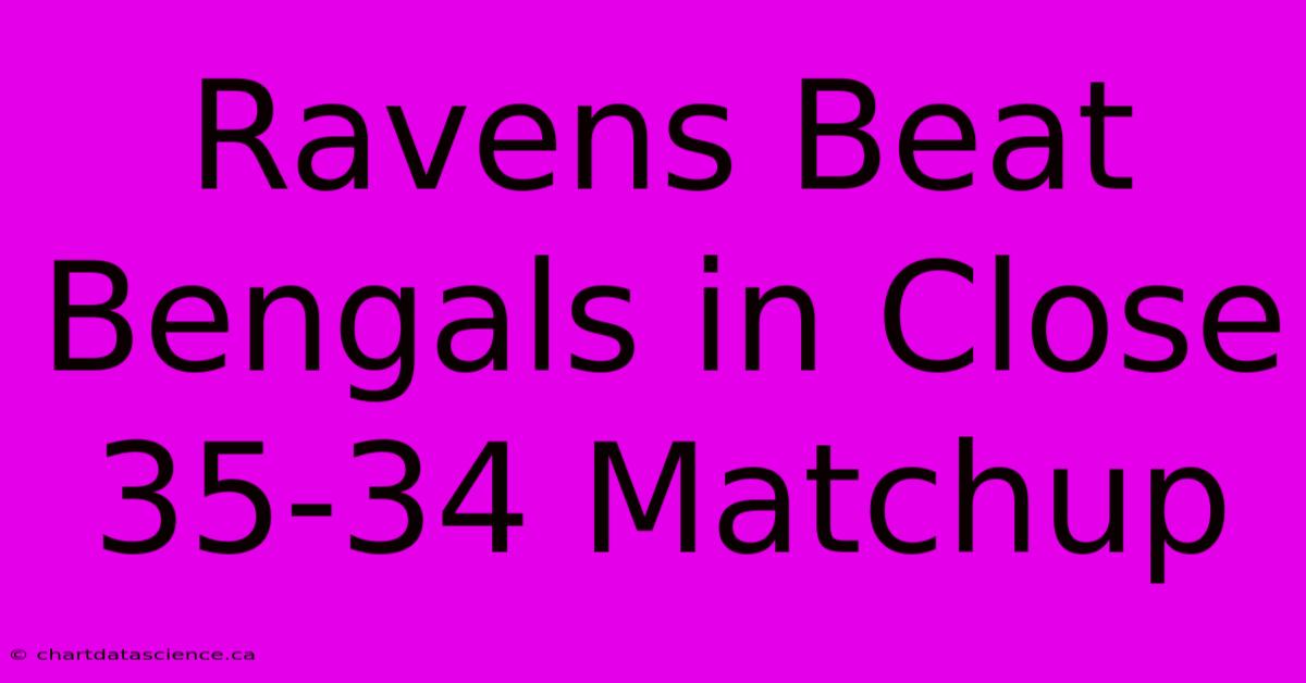 Ravens Beat Bengals In Close 35-34 Matchup