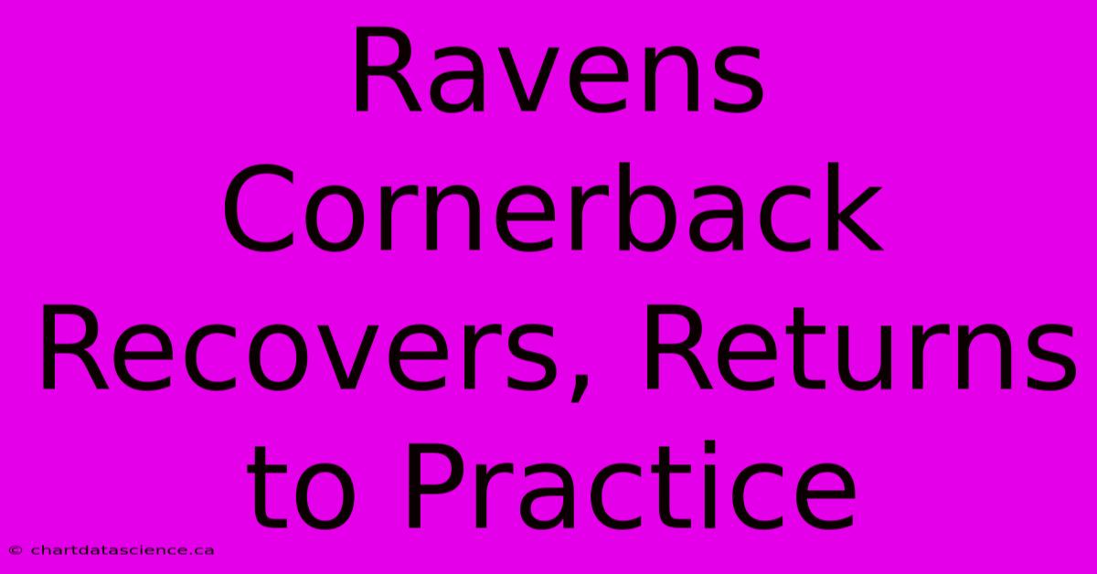 Ravens Cornerback Recovers, Returns To Practice