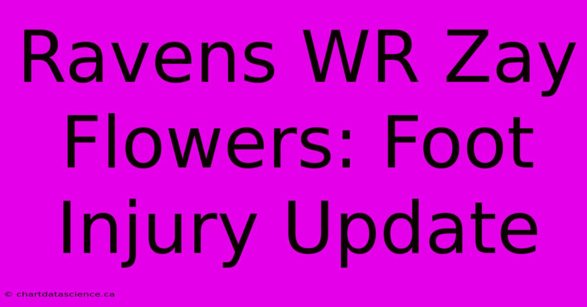 Ravens WR Zay Flowers: Foot Injury Update