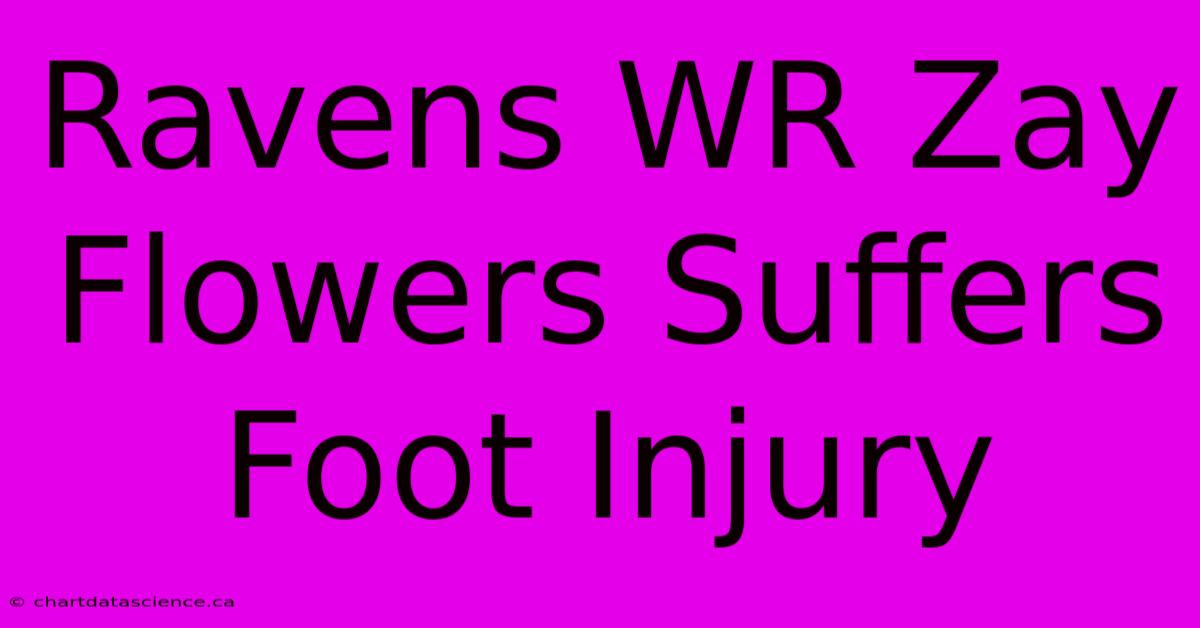 Ravens WR Zay Flowers Suffers Foot Injury 