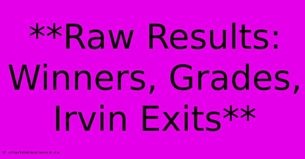 **Raw Results: Winners, Grades, Irvin Exits** 