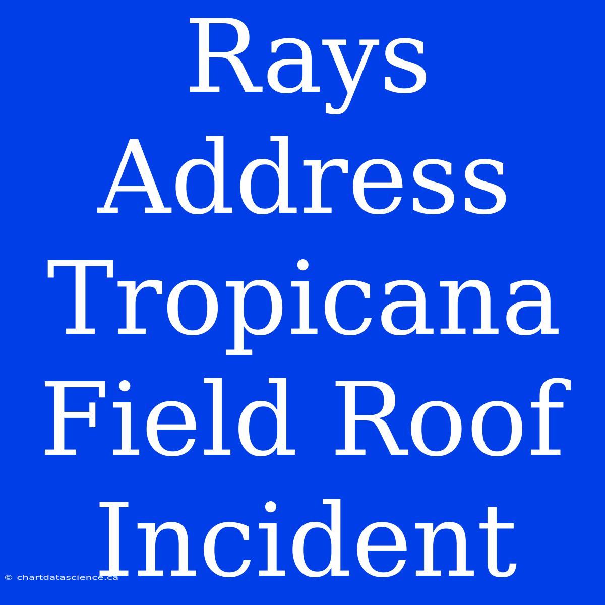 Rays Address Tropicana Field Roof Incident