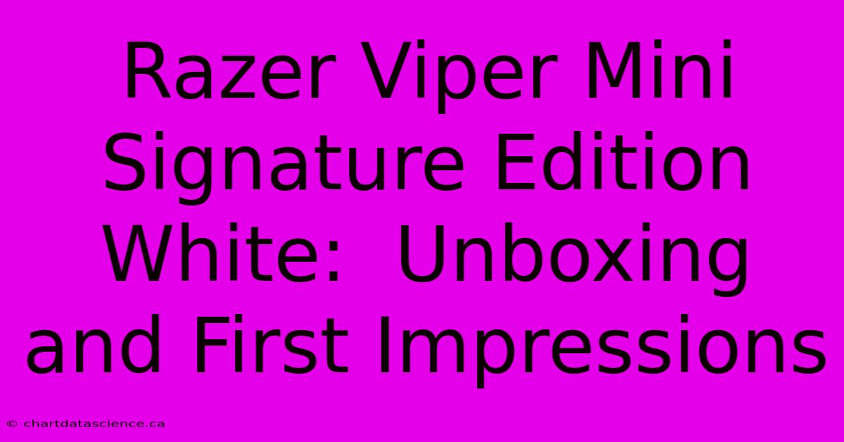 Razer Viper Mini Signature Edition White:  Unboxing And First Impressions 