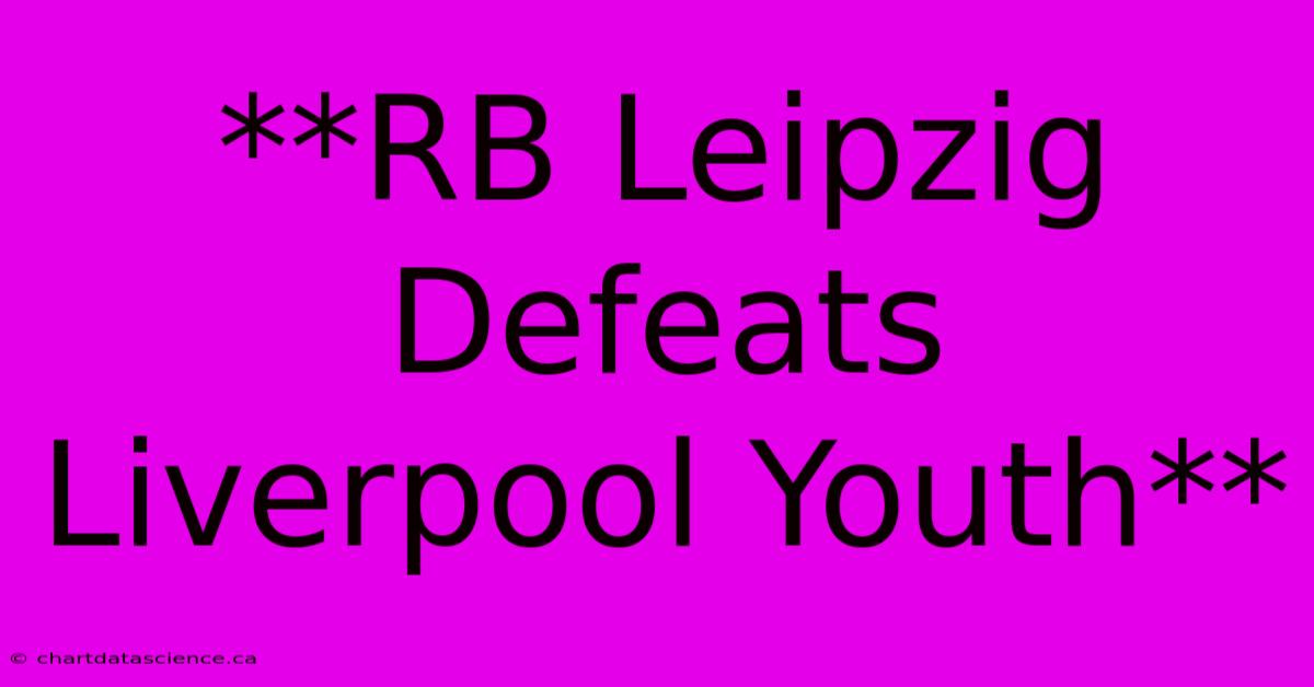 **RB Leipzig Defeats Liverpool Youth**