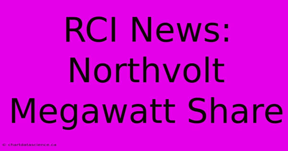 RCI News: Northvolt Megawatt Share