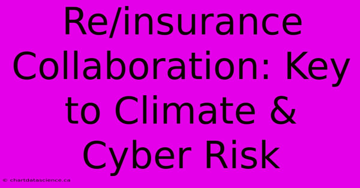 Re/insurance Collaboration: Key To Climate & Cyber Risk 