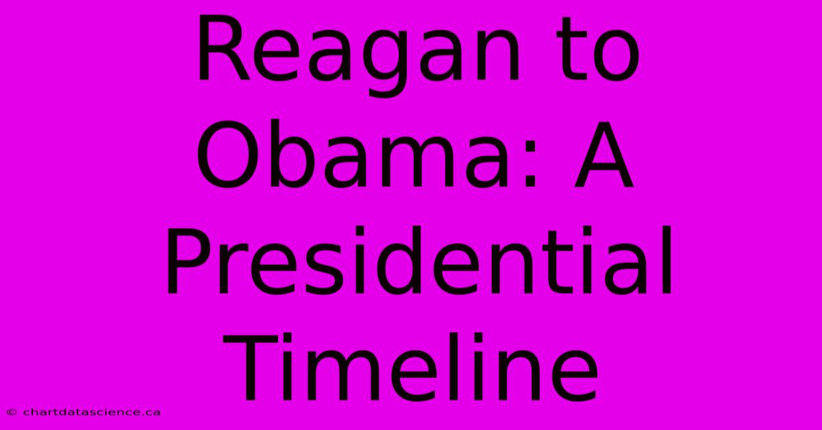 Reagan To Obama: A Presidential Timeline 