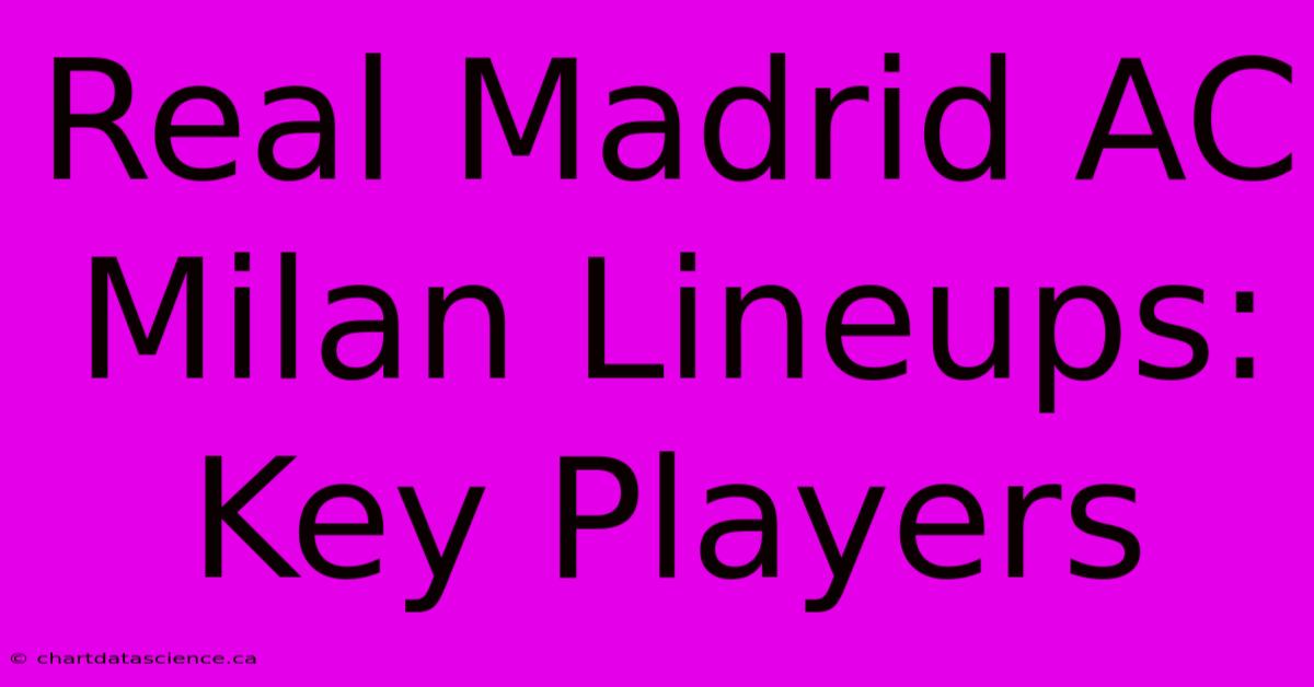 Real Madrid AC Milan Lineups: Key Players