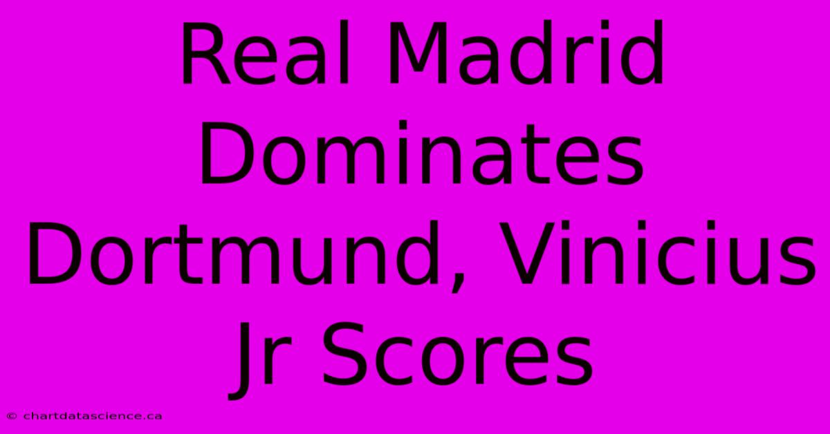 Real Madrid Dominates Dortmund, Vinicius Jr Scores 