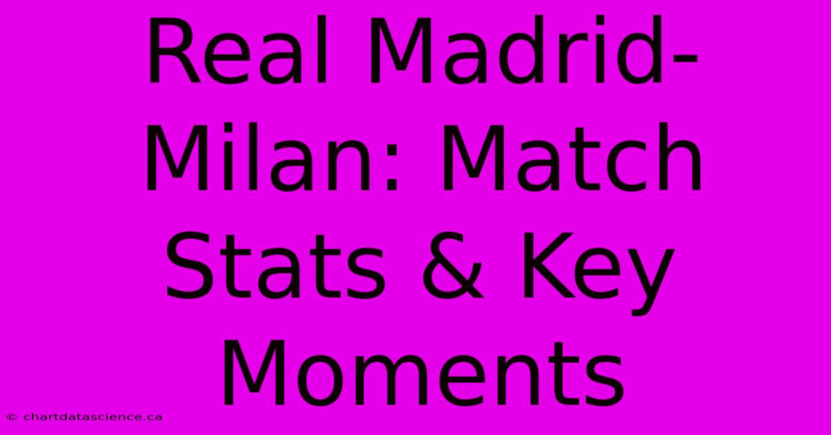 Real Madrid-Milan: Match Stats & Key Moments