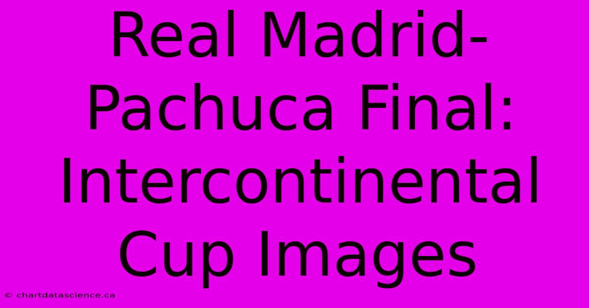 Real Madrid-Pachuca Final: Intercontinental Cup Images