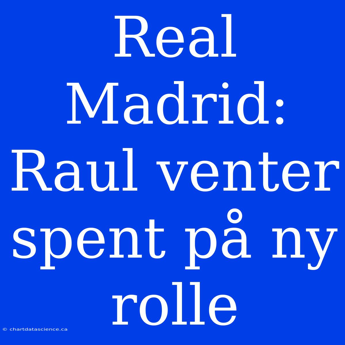 Real Madrid: Raul Venter Spent På Ny Rolle