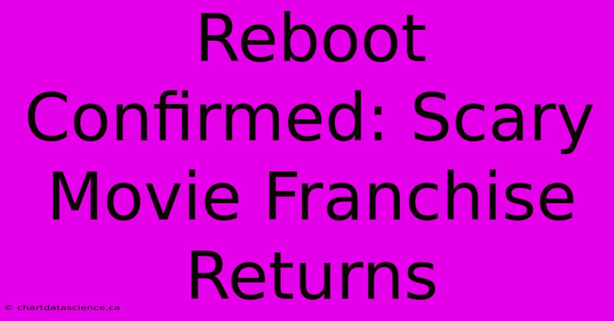 Reboot Confirmed: Scary Movie Franchise Returns 