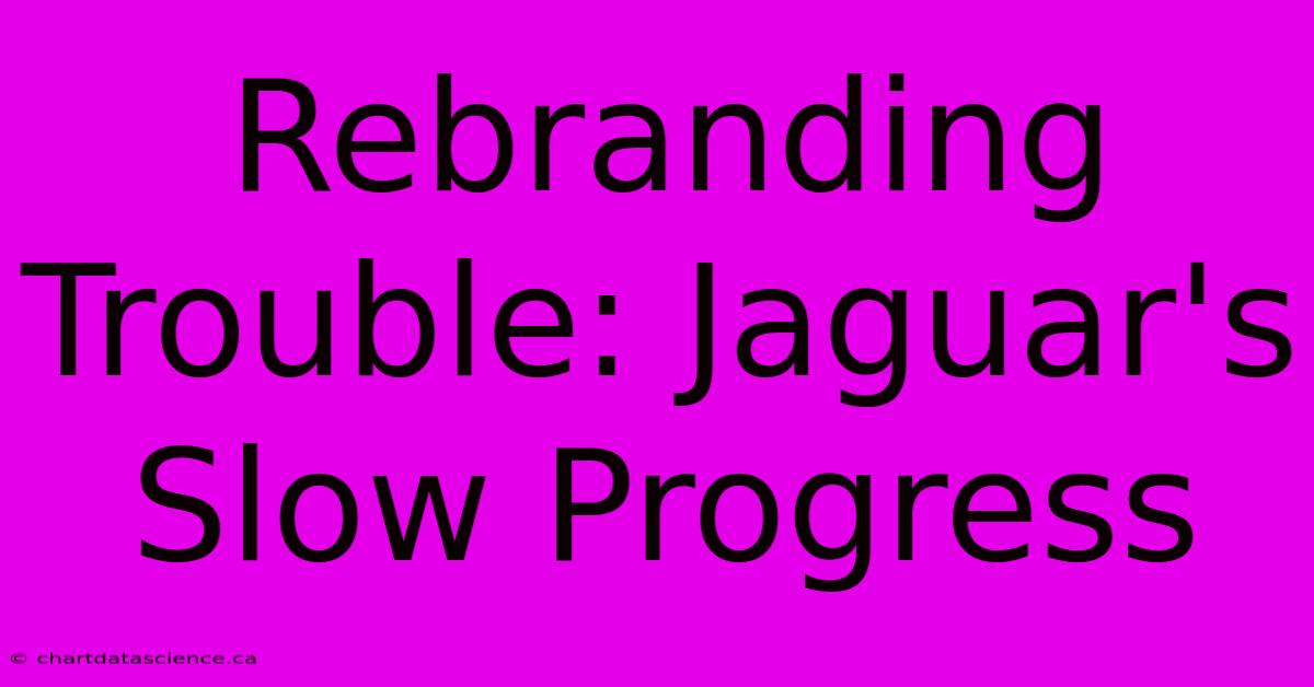 Rebranding Trouble: Jaguar's Slow Progress