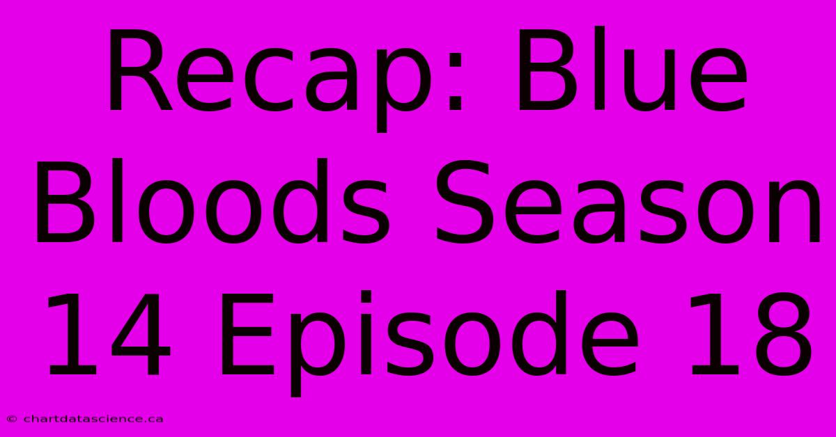 Recap: Blue Bloods Season 14 Episode 18